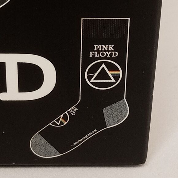 PINK FLOYD Socks In Gift Box Black Crew Socks White & Rainbow Sz 7-12 NEW IN BOX - Picture 5 of 5
